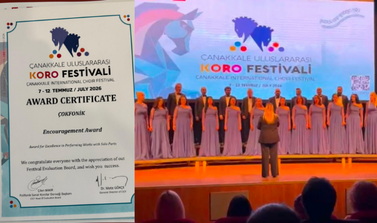 ÇOKFONİK KORO ÇANAKKALE’DEN ÖDÜLLERLE DÖ..