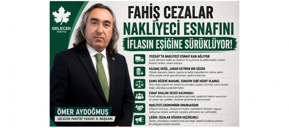 FAHİŞ CEZALAR NAKLİYECİ ESNAFINI İFLASIN..